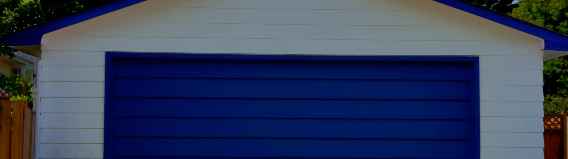 blue garage door